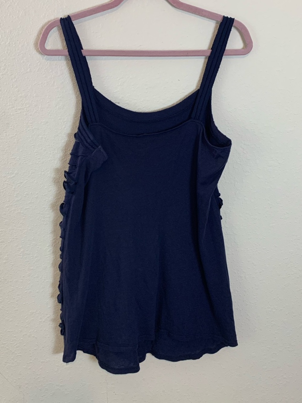 Express Navy Ruffled Front Tank Top - Picture 7 of 7